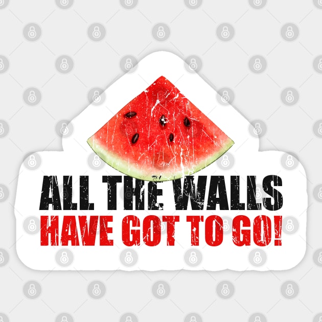 gaza - All the walls have got to go Sticker by Km Singo